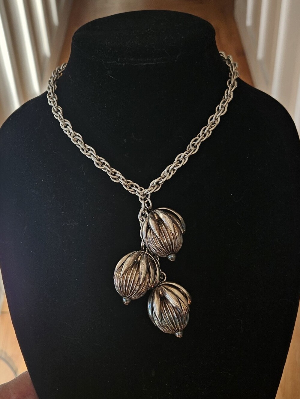Rare 1950s Napier Sterling Silver Kumquat Eugene Bertolli Necklace Book Piece